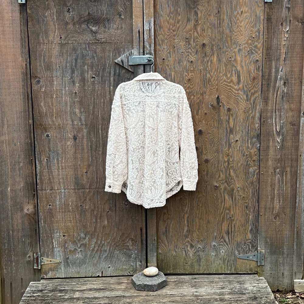 Free People RubyJacket in Ivory Lace M - Picture 4 of 5